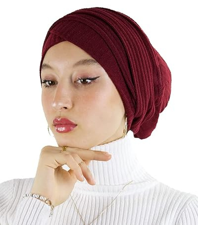 Hijab Turban, gestrickt, 100 % Baumwolle, muslimische Frauen