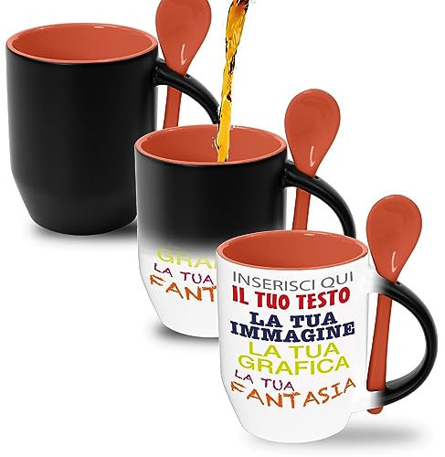Gruppo Veneziano - Tazza magica personalizzata con foto , testo o logo - Tazza Termica Personalizzabile - ideale per feste , compleanni e occasioni - 100% made in italy