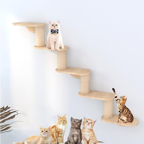Pucaru Katzen Wandmöbel – Katzen-Kletterwand und Katzen-Wandstufe, Decken und Wände, Katzen Kletterwand-Set, DIY-Freiheitsmontage (Color : S3)