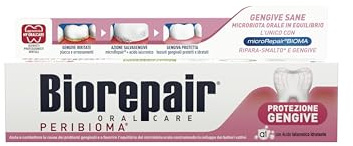 Biorepair, Zahnpasta Zahnfleischschutz Peribiom, 12 Packungen à 60 ml, bekämpft und beugt Zahnfleischproblemen vor, mit Probiotika, feuchtigkeitsspendende Hyaluronsäure, ohne Fluorid | bekämpft und beugt Zahnfleischproblemen vor, mit Probiotika, feuchtigkeitsspendende Hyaluronsäure, ohne Fluorid