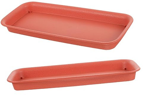 Milisten 2 Stück Untersetzer rechteckig 12 Zoll Kunststoff wasserdicht für Pflanzen Wasserwanne für Blumenkästen und Zimmerpflanzen