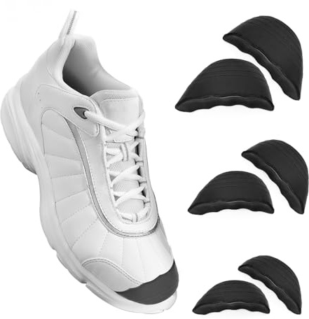 UamGlsob 3 par skofyllningsinsatser, för stora sneakers, klackar, svart | Tå kudde inlägg som gör att skorna passar, halvstorlek innersulor justerar för stora skor för klänning, platt, stövlar