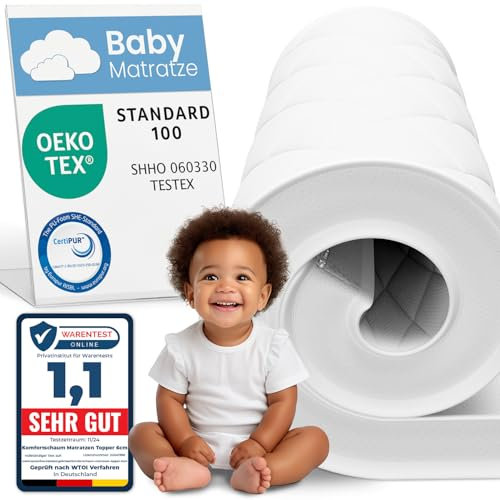 ELONEO Komfortschaum Matratzen Topper 60x120cm mit 5 cm Höhe, atmungsaktiver Matratzentopper, Matratzenauflage, Mattress Topper für Bett und Boxspringbett