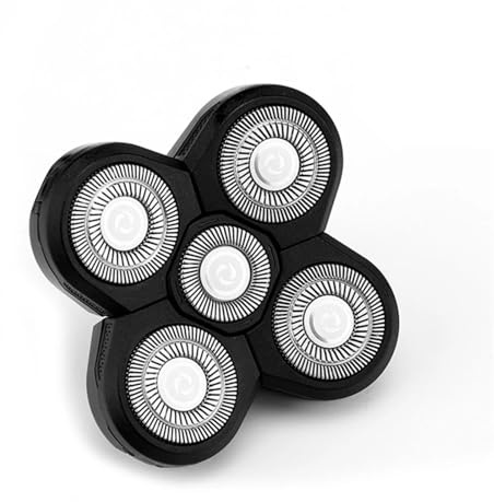 JKDND Kompatibel Mit Q1QD Bald Herren Elektrorasierer Ersatz 5/6/7/8 Klinge Friseur(Black 5 for Blades)
