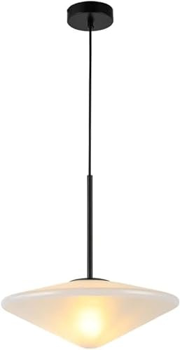 Lámpara colgante de cristal con personalidad E27 de 1 luz for mesa de comedor, moderna, for dormitorio, pasillo, luminaria suspendida ajustable,Encendiendo