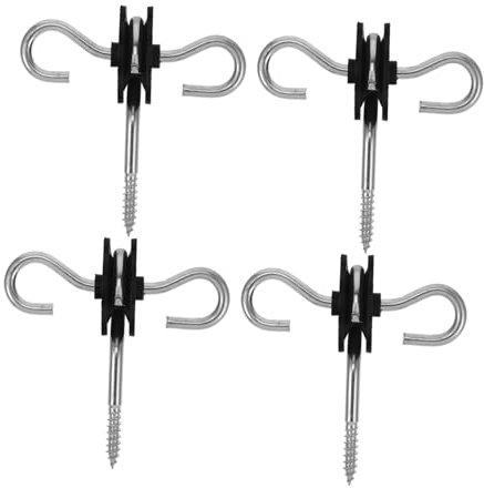 DECOMELODY 4pcs Elektronisches Zaunzubehör Toranker Elektrozaunzubehör Elektrozaun-drahtgriff Drahtisolatoren Für Elektrozäune Elektrozaun-tor-set Zauntorhardware Zaundrahtisolatoren Black Pp