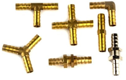 Raccordo per tubo in ottone con attacco a 2, 3 e 4 vie per tubo flessibile da 4 mm, 5 mm, 6 mm, 8 mm, 10 mm, 12 mm, 16 mm, 19 mm, raccordi per tubo in rame Pagoda, tipo A, T, attacco a 19 mm