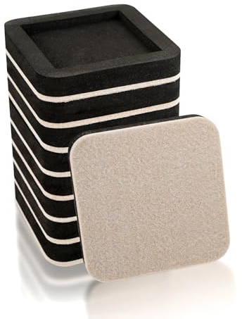 Upgraded Felt Furniture Sliders for Hardwood Floors - 8 PCS 4 Furniture Movers Sliders with Unique Groove Design, Easily Move Any Item While Protect The Floor