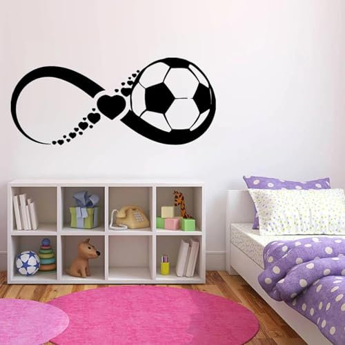 SABORR Schwarz kreative Idee Fußball Wandaufkleber Wohnzimmer Sportler Schlafzimmer Dekoration Kinder Jugendzimmer Vinyl Aufkleber