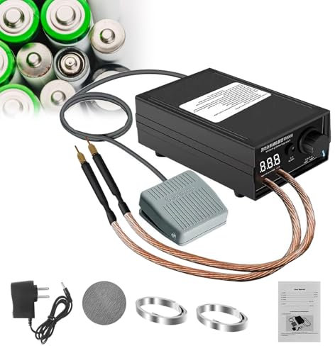 KYZTMHC Soldador de batería de 8000 W con Pedal, Tira de níquel y Pasador de Soldadura por Puntos, Soldador portátil para Paquetes de baterías 18650