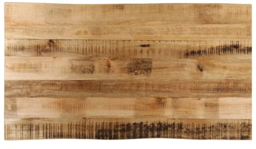 Genérico Tablero de Mesa Borde Natural Madera Maciza Mango 110x60x3,8 cm,Tableros para mesas-370695