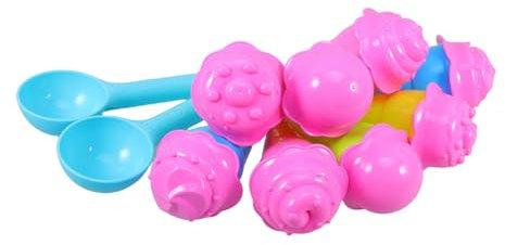 Supvox Eiscreme-sandspielzeug Für Junge Mädchen Kreative Sandform Mit Eiskugel-Modell Strandspielzeug Aus Robustem Kunststoff Leuchtende Farben Für Outdoor-spaß
