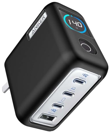 Silicone Case for Anker Laptop Charger (140W MAX USB C Charger, 4-Port) Full-Body Protective Cover for Anker Zolo Prime Power Bank,Precise Port Cutouts (Case Only) Black