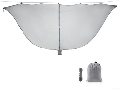Zanzariera da esterno per tende e amache, leggera e traspirante, protezione dagli insetti (grigio)
