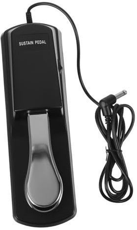 Dämpferpedal für Elektronische Klaviere, Haltepedal, Klassisch, Schwarz | Satz für Keyboards, Legierung, Rutschfeste Auflage, Rostfrei, für Elektronische Instrumente mit Tasten
