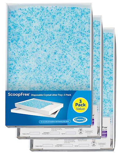 PetSafe - ScoopFree Ersatzschale mit Blauem Kristall Katzenstreu - Geruchskontrolle, Staubfrei, Auslaufschutz - 3er-Pack