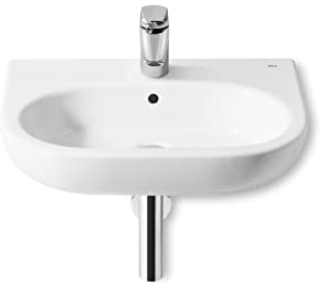 Roca,Meridian,Lavabo de porcelana mural,Blanco,600mm x 460mm x 150mm,A325242000