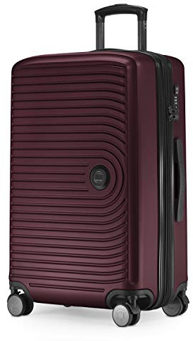 Hauptstadtkoffer Mitte - Mittelgroßer Hartschalenkoffer, TSA, 4 Rollen, Check-In Gepäck mit 8 cm Volumenerweiterung, 68 cm, 88 L, Burgund