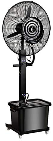 Commercial High-Velocity Outdoor Indoor Mist Fan Black Industrial Cool, Free Tax, Pedestal Fan,Industrial Humidifying and Cooling Spray Fan with Water Cooling for Home, Commercial