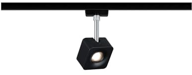 Paulmann 96923 Cube URail LED Individual spot 540lm 8W 2700K dimmable 230V Black matt, Chrome Rail System