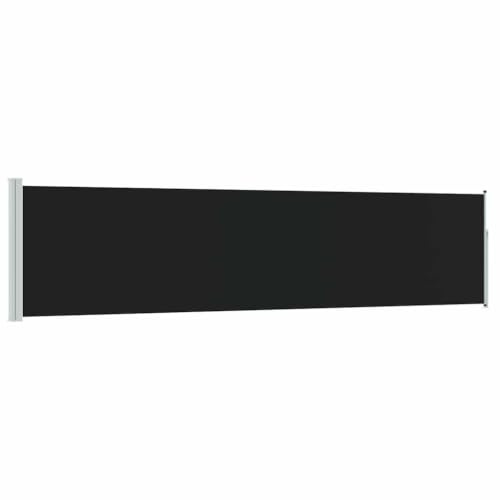 vidaXL Toldo Lateral retráctil de jardín Negro 117x514 cm