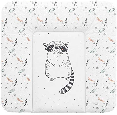 Ceba Baby® Wickelauflage 75x72 cm – Weiche Wickeltischauflage für Jungen & Mädchen – Wasserdicht & Abwaschbar – OEKO-TEX® 100 – Made in EU - Raccoon