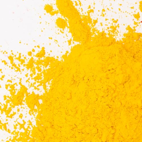 GOODTAKE Iron Oxide Powder, Concrete Dye Colors Pigments Yellow Pigment Cement Pastel Tile Paint DIY Manually Paving Concrete Mold Color Dye for Concrete,Cement,Brick,Paint Coloring (12 oz, Yellow)