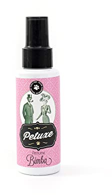 Petuxe Parfum Vegan pour chiens d'origine naturelle. Spray de Cologne pour animaux de compagnie. Correcteur d'odeurs d'animaux. Chiots et adultes. Effet longue durée (Bimba)