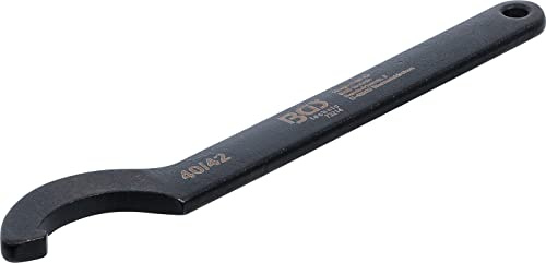 BGS 73214 | Hakenschlüssel mit Nase | 40-42 mm | geeignet für Nutmuttern DIN 1804 und Wälzlager-Nutmuttern DIN 981 | Chrom-Vanadium-Stahl | phosphatiert | Aufhängeloch