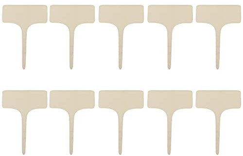Juego de 10 carteles de madera de primera calidad, para escribir en diferentes formas, accesorios de jardín, bonitos carteles de madera, aprox. 10,8 cm x 6 cm, forma I