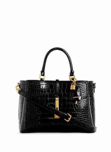 GUESS Women James Girlfriend Satchel Bag, Bla