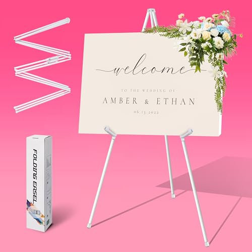 VAIIGO Weißer Staffelei-Ständer für Hochzeitsposter