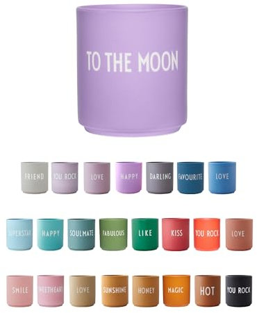 Design Letters Lieblingsbecher Lilac TO THE MOON Tasse | Weihnachten, Weihnachtsdeko, Weihnachtsgeschenke für Frauen, Männer | Kaffeetassen Weihnachtsgeschenke Kleinigkeiten | Kaffeebecher Porzellan