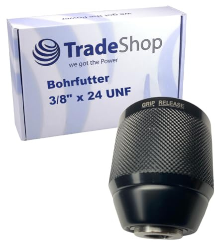 Trade-Shop Schnellspann Profi Bohrfutter Werkzeugaufnahme, 3/8 x 24 UNF Gewinde, Spannbereich 0,8-10mm für viele Schlagbohrmaschinen