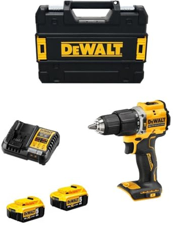 Dewalt DCD100YP2T-QW Impact Drill Screwdriver, 100 Years, 18 V, XR, 2 Turns, 5 Ah and Charger in Case