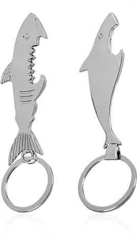 EHDWXVZM Porte-Clés Requin 2 Pièces, Ouvre-Bouteille Animal, Porte-Clés Cool