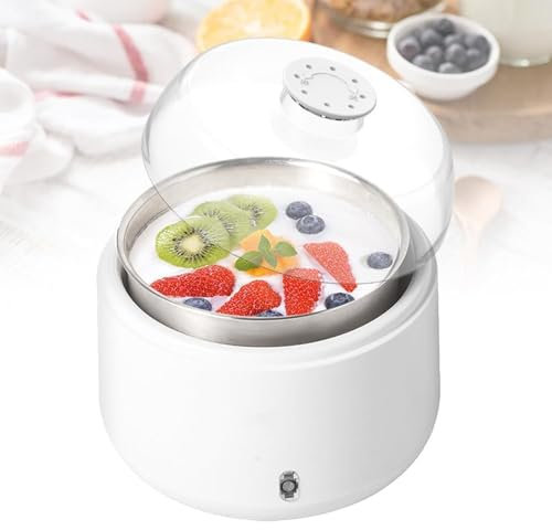 Yogurtera Eléctrica, Máquina De Fermentación De Yogur Casera A Temperatura Constante De 20 W, con Revestimiento De Acero Inoxidable De 1 Litro, Operación Simple De Fácil Limpieza, para Cocina