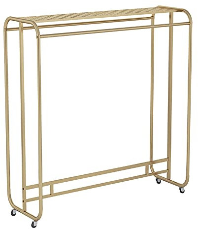 RAABYU Kleiderständer Kleiderständer Hochleistungs-Kleiderstange Freistehender Hochleistungs-Kleiderständer mit Flaschenzug und 2 Aufhängeschienen Bodengarderobe