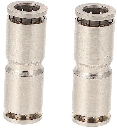 HAWILLOSCH 2stücke Pneumatik Verbinder Schnellkupplungen Schlauchverbinder Pneumatische Fittings Langlebige Trachea-verbinder Silber