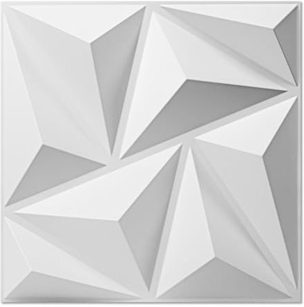 Art3d Confezione da 20 pannelli decorativi da parete 3D bianchi, 1,8 m² in PVC, decorazione da parete per interni, 30 x 30 cm