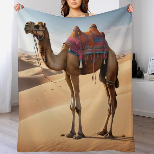 GGJJTT Manta Camello, Manta Pelo Mullida Súper Cálidas, Manta Sofa, Manta Flannel Extra Suave, Manta para Sofa, Sobrecama, （100×130cm）