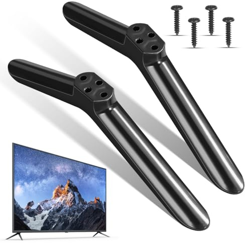 Gadpiparty 2pcs Universal Tv Stand, Universal Tv Legs, with Screws Tv Base Replacement for Flat Screen Tvs Easy Installation Stable Support for Living Room Bedroom Office