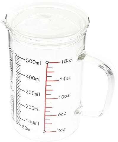 HOLIDYOYO Bicchiere in Vetro Misurino Trasparente Tazza Bilancia Per Latte e Forniture Per Panetteria