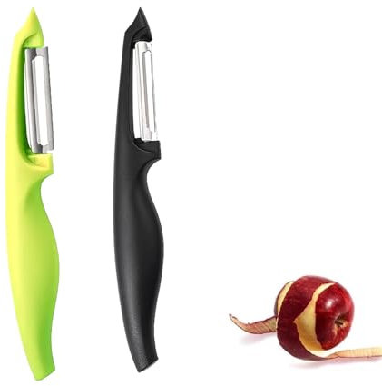 2 Stück Sparschäler,Kartoffelschäler,Schäler,Gemüseschäler,Küche Edelstahl Sparschäler,Gemüse,Peeler,Mit Zwei Klingen,Universal Kartoffelschäler,Linkshänder Und Rechtshänder Geeignet Gemüseschäler