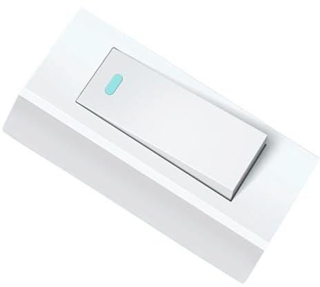 FUTUREORYY Interrupteur Mural Unipolaire Blanc Petit Format pour Éclairage Domestique Installation Facile Usage Adapté Aux Maisons et Appartements