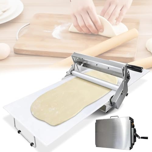 Macchina manuale per sfogliatrice per pasta, rullo a manovella per panetteria, pizza e croissant