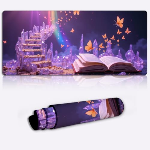 knowledge takes flight Printed PC Laptop Computer Mouse Mat Pad Non-Slip Rubber Base Pad Office Home Novelty Printed Desk Accessory Large Laptop Desktop Printed Art Ergonomic 600 * 350 * 4mm