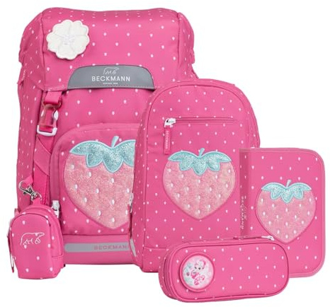 Beckmann Schulranzen Classic Schoolbag Set 6-teilig 22L Strawberry purpur
