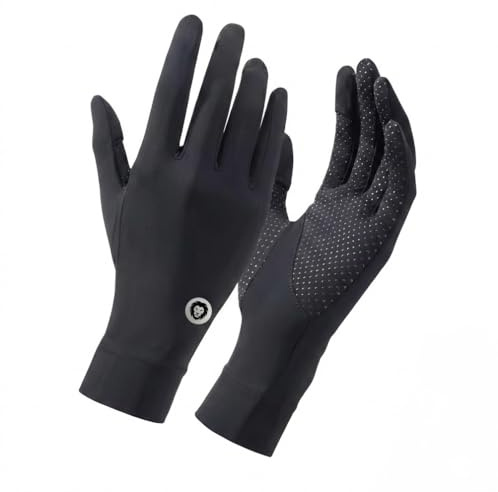 LuxHut Ultra Soft Running Gloves – Thermal Lightweight Liner with Touchscreen & Grip - Anti-Sweat Breathable Sport Gloves for Gym, Cycling, Driving & More - Unisex - One Size Fits All (Black)