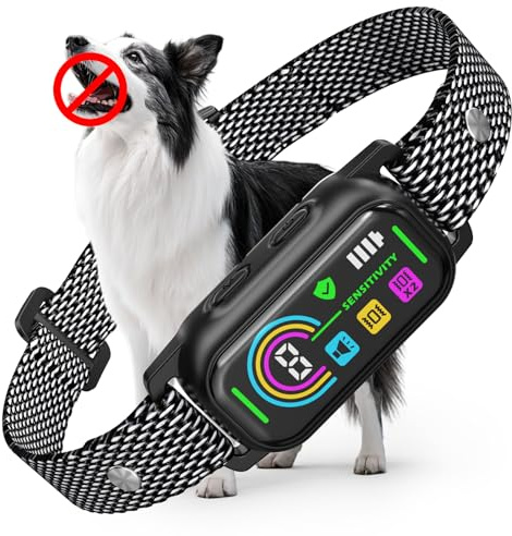 LYtech Collar Antiladridos para Perros, Antiladridos y Antiaullidos para Perros, 4 Modos de Vibración/Sonido, Impermeable IP67, Dispositivo Recargable para Detener los Ladridos Grande Mediano Pequeño